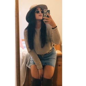 F21 Light blue Jean skirt